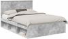 vidaXL Bettrahmen Beton Grau 135 x 190 cm Massives Kiefernholz 3411022 Bild 2