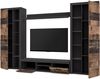 AX LIVING Spacoro XL Wohnwand grau modern Matera Oldwood 300 ohne LED Bild 4