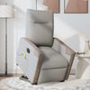 vidaXL Massagesessel mit Aufstehhilfe Elektrisch Wolkengrau Stoff 3324104 Bild 3