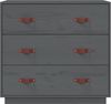 vidaXL Sideboard Grau 80x40x75 cm Massivholz Kiefer 820109 Bild 3