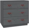 vidaXL Sideboard Grau 80x40x75 cm Massivholz Kiefer 820109 Bild 2