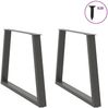 vidaXL Esstisch Beine V-Form 2 Stück Anthrazit 90x(72-73,3) cm Stahl 4012578 Bild 3
