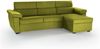 Dmora Schlafsofa mit Halbinsel Priverno, Wandelbares Ecksofa für das Wohnzimmer, gepolstert, abnehmbar, 100 % Made in Italy-Qualität, 285x160 h100 cm, Grün Bild 2