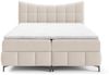 Boxspringbett Schlafzimmerbett CHARLES PREMIUM 120x200cm Stoff Aragon Creme Bild 3