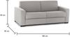 Dmora 2-Sitzer Schlafsofa Akito, Wohnzimmersofa mit drehbarer Öffnung aus gepolstertem Stoff, schmale Armlehnen, 100 % Made in Italy, 180 x 95 x 90 cm, Grau Bild 3