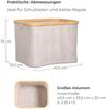 osoltus Faltbox Wäschebox Wäschekorb Nelson Bambus Beige 40 cm Bild 3