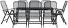 vidaXL 9-tlg. Garten-Essgruppe Anthrazit Streckgitter 3211823 Bild 2