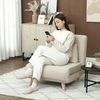 HOMCOM Relaxsessel mit Bettfunktion, verstellbare Rückenlehne, bis 150 kg Belastbar, Beige, 72 x 78 x 79 cm Bild 2