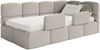Selsey 'Cloudy' Jugendbett rechts, Matratze & Rausfallschutz, Bouclé Greige, 90x200 cm Bild 2
