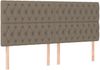 vidaXL Boxspringbett mit Matratze Taupe 180x200 cm Stoff 3136857 Bild 5