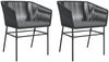 vidaXL Gartenstühle 2 Stk. mit Kissen Schwarz Poly Rattan 369102 Bild 2