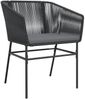 vidaXL Gartenstühle 2 Stk. mit Kissen Schwarz Poly Rattan 369102 Bild 4