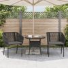 vidaXL Gartenstühle 2 Stk. mit Kissen Schwarz Poly Rattan 369102 Bild 3