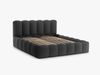 Micadoni Stauraumbett mit Kopfteil Lupine Strukturierter Stoff Moly Anthrazit 180x200 Bild 2