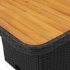 vidaXL 4-tlg. Garten-Essgruppe mit Kissen Schwarz Poly Rattan 3277336 Bild 5