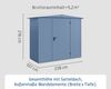 Hörmann Ecostar Metall-Gerätehaus Trend mit Satteldach Typ 1, 108x238 cm , taubenblau, 2,6 m²,1-flüglige Tür Bild 5