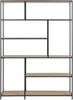 Regal >Carney< in Wildeiche aus Metall,MDF - 135x185x35cm (BxHxT) Bild 2