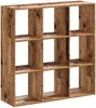 vidaXL Bücherregal Altholz-Optik 102x32x102 cm Holzwerkstoff 852823 Bild 5