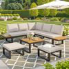 Flieks Gartenlounge-Set, 7-Sitzer Gartenmöbelset mit 5 verstellbaren Rückenlehnenpositionen Bild 2