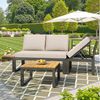Flieks Gartenlounge-Set, 7-Sitzer Gartenmöbelset mit 5 verstellbaren Rückenlehnenpositionen Bild 4
