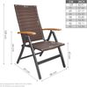 BRUBAKER Garten-Essgruppe Garten Sitzgruppe Modena - Gartenstühle mit Tisch, (Set, 1 Glastisch Klapptisch rund 70 cm Ø mit Polyrattan Stühlen), Gartenset Wetterfest mit Gartentisch - Braun/Anthrazit Bild 1