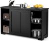 KOMFOTTEU Sideboard Küchenschrank Wohnzimmerregel, Weiß Bild 4