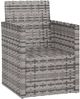 vidaXL Gartensessel mit Kissen Grau Poly Rattan 362321 Bild 3