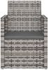 vidaXL Gartensessel mit Kissen Grau Poly Rattan 362321 Bild 4