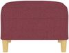 vidaXL Fußhocker Weinrot 70x55x41 cm Stoff 349277 Bild 4