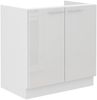Spülenschrank 80 Lara Weiß Hochglanz + Weiß matt Küchenzeile Küchenblock Küche Bild 5