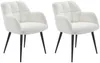 Vente-unique - PEGA Stuhl Stoff Weiß - B 62 cm x H 78 cm x L 58,5 cm Bild 2