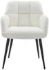 Vente-unique - PEGA Stuhl Stoff Weiß - B 62 cm x H 78 cm x L 58,5 cm Bild 3