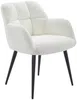 Vente-unique - PEGA Stuhl Stoff Weiß - B 62 cm x H 78 cm x L 58,5 cm Bild 4