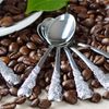 6 Stück Espressolöffel Edelstahl, Rosendekor Bild 2