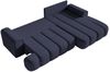 Selsey 'Dandelino' Ecksofa mit Schlaffunktion, Stauraum und Samtbezug, marineblau, rechts, 80 x 275 x 168 cm Bild 4
