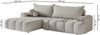 Selsey 'Dandelino' Ecksofa mit Schlaffunktion, Stauraum und Samtbezug, marineblau, rechts, 80 x 275 x 168 cm Bild 5