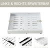 Home Nature Wohnkonzept Teleskopschublade für Küchenschrank, 2er Set, Ausziehschublade mit Klebehalterung ohne Bohren, 52 x 53 x 7,5 cm, ausziehbarer Organizer aus Karbonstahl, Vielseitig für Küche und Bad, Weiß Bild 3