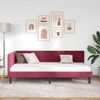 vidaXL Eckbettgestell mit Kopfteil Weinrot 90 cm x 190 cm Samt 42016342 Bild 3