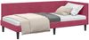 vidaXL Eckbettgestell mit Kopfteil Weinrot 90 cm x 190 cm Samt 42016342 Bild 2