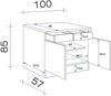 Flex-Well Unterschrank Nano (B x H x T) 100 x 85/86 x 60 cm, für viel Stauraum Bild 3
