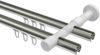 Innenlauf-Gardinenstangen-Set Prestige Verano 100 cm, 2-läufig, 20 mm Ø Edelstahl-Optik Bild 3