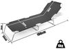 BigDean Sonnenliege klappbar 150 kg belastbar mit 4-Fach Verstellbarer Rückenlehne – hochwertige Gartenliege für Balkon, Garten & Strand - schwarz Bild 3
