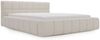 GRAINGOLD Alicante Polsterbett 160x200, Doppelbett mit Bettkasten und Kopfteil, Bouclé-Stoff, Beige Bild 2