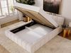 GRAINGOLD Alicante Polsterbett 160x200, Doppelbett mit Bettkasten und Kopfteil, Bouclé-Stoff, Beige Bild 4
