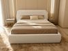 Polsterbett Orio - Bettkasten mit Gasdruckfedern - Doppelbett mit Lattenrost, Bett mit Polsterkopfteil, Bettgestell, Schlafzimmer, Bouclé-Stoff (180 x 200 cm, Weiß (Coral 70)) Bild 3