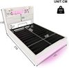 Merax Polsterbett, Doppelbett 140x200cm, mit UsB c steckdose Ladefunktion, Mit LED-Leuch, Kopfteil mit Staufach, Hydraulisch Stauraumbett, Beige Bild 4