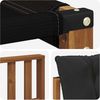vidaXL Outdoor-Sofagarnitur mit Kissen 3 pcs Natürlich und Schwarz 3369143 Bild 5