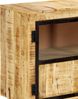 vidaXL Sideboard Braun und Schwarz 160×30×80 cm Raues Mangoholz 247994 Bild 5
