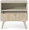 Bettso 'FIRR' Nachttisch mit goldenen Griff, Holzwerkstoff Beige 54x38x54 cm Bild 2