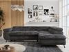 Ecksofa mit Bettfunktion, Modern Sofa, L-form, Einstellbare Kopfstützen, Bettkasten - PETER - Dunkelgrau Plüsch - Topper T25 - rechts Bild 4